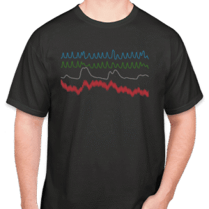 T-shirt (black) with polygraph chart