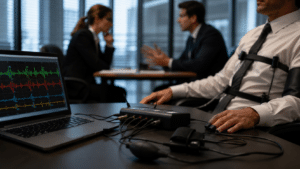 Polygraph test for conflicting business claims