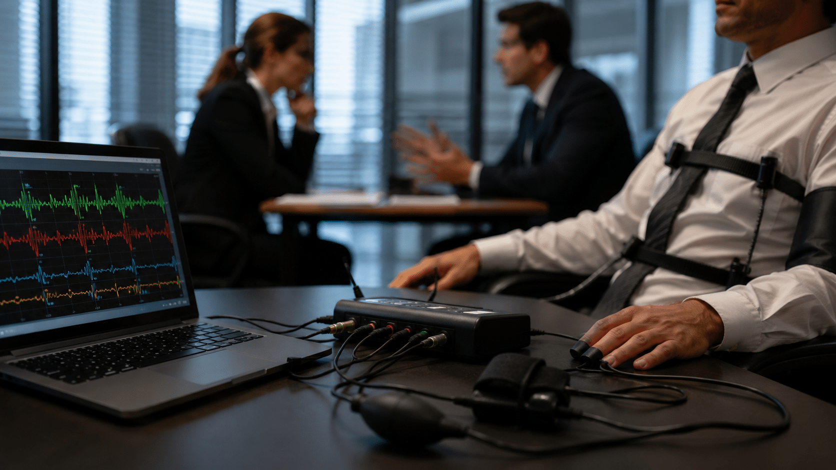 Polygraph test for conflicting business claims